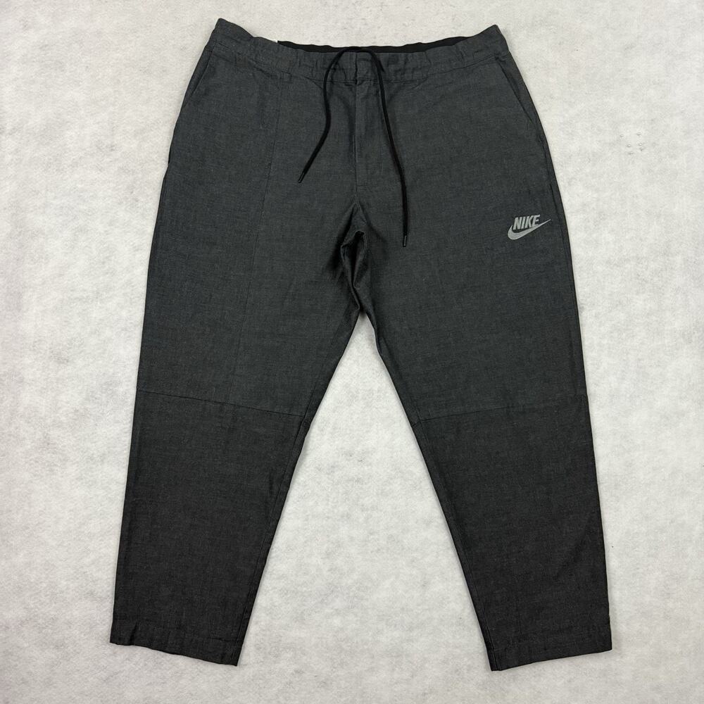 Nike Sportswear Revival Golf Pants Mens 38 Gray Drawstring Tapered Ankle DM5610